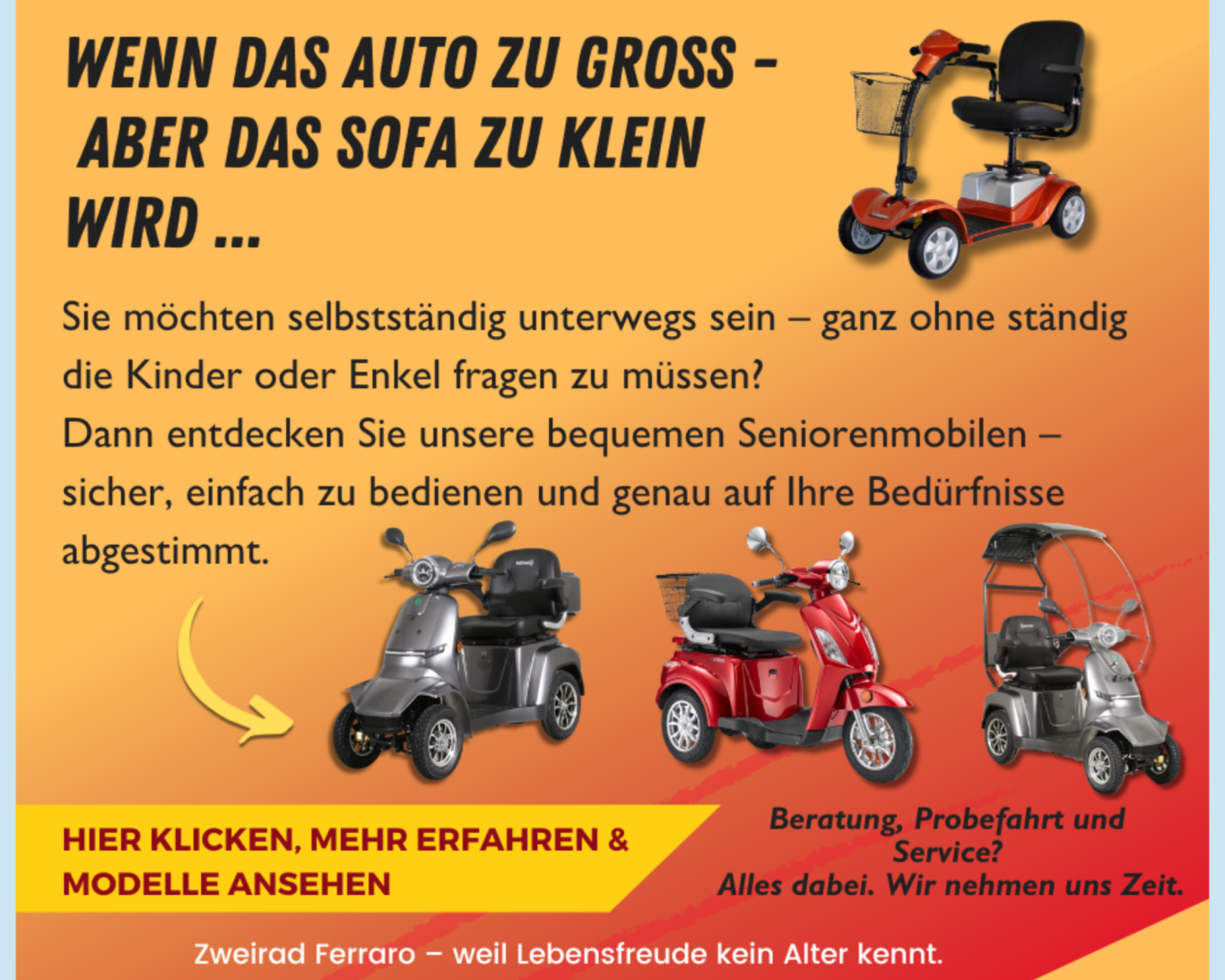 Seniorenmobilität Ferraro Saarland Service