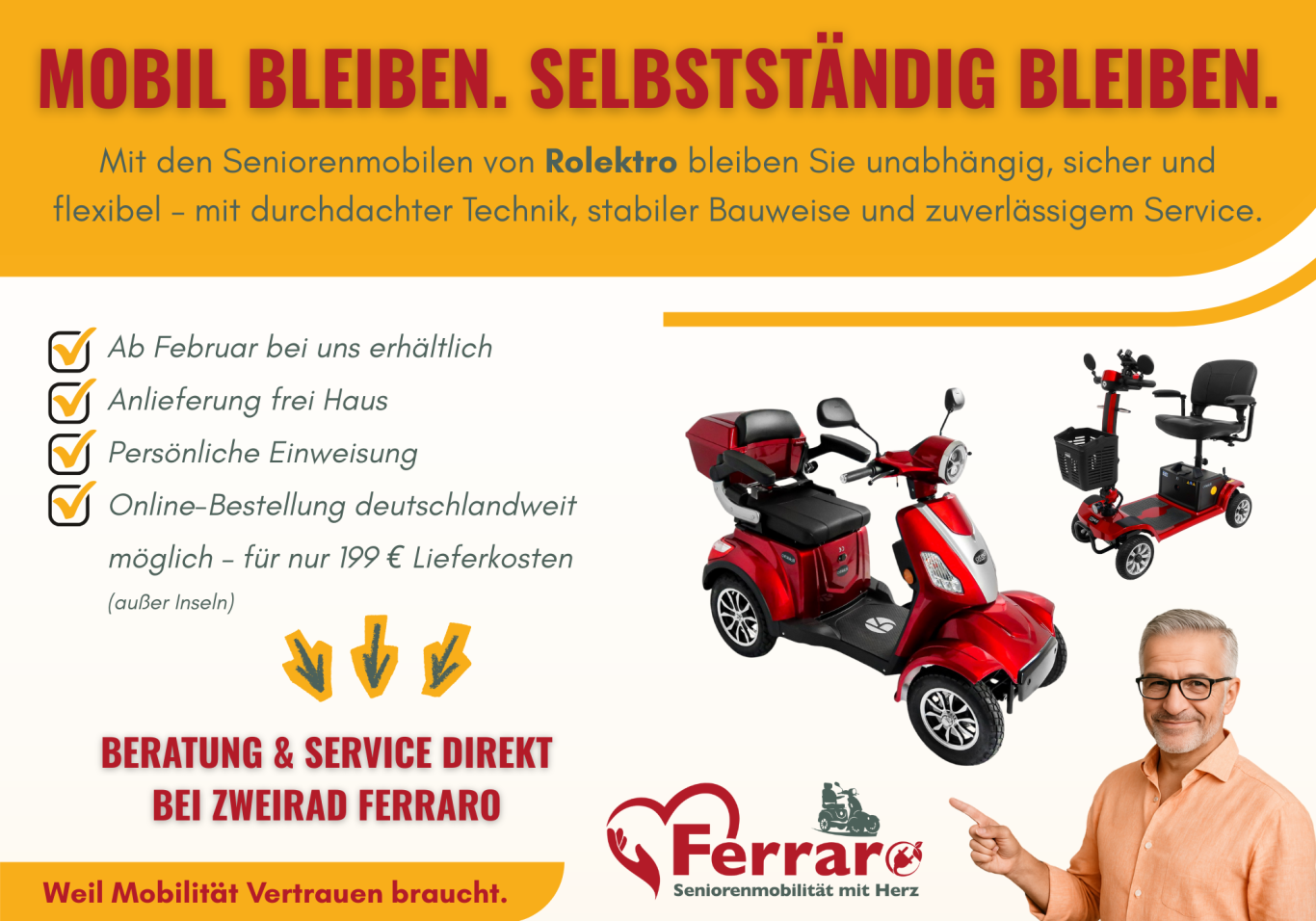 Seniorenmobilität Ferraro Saarland Service