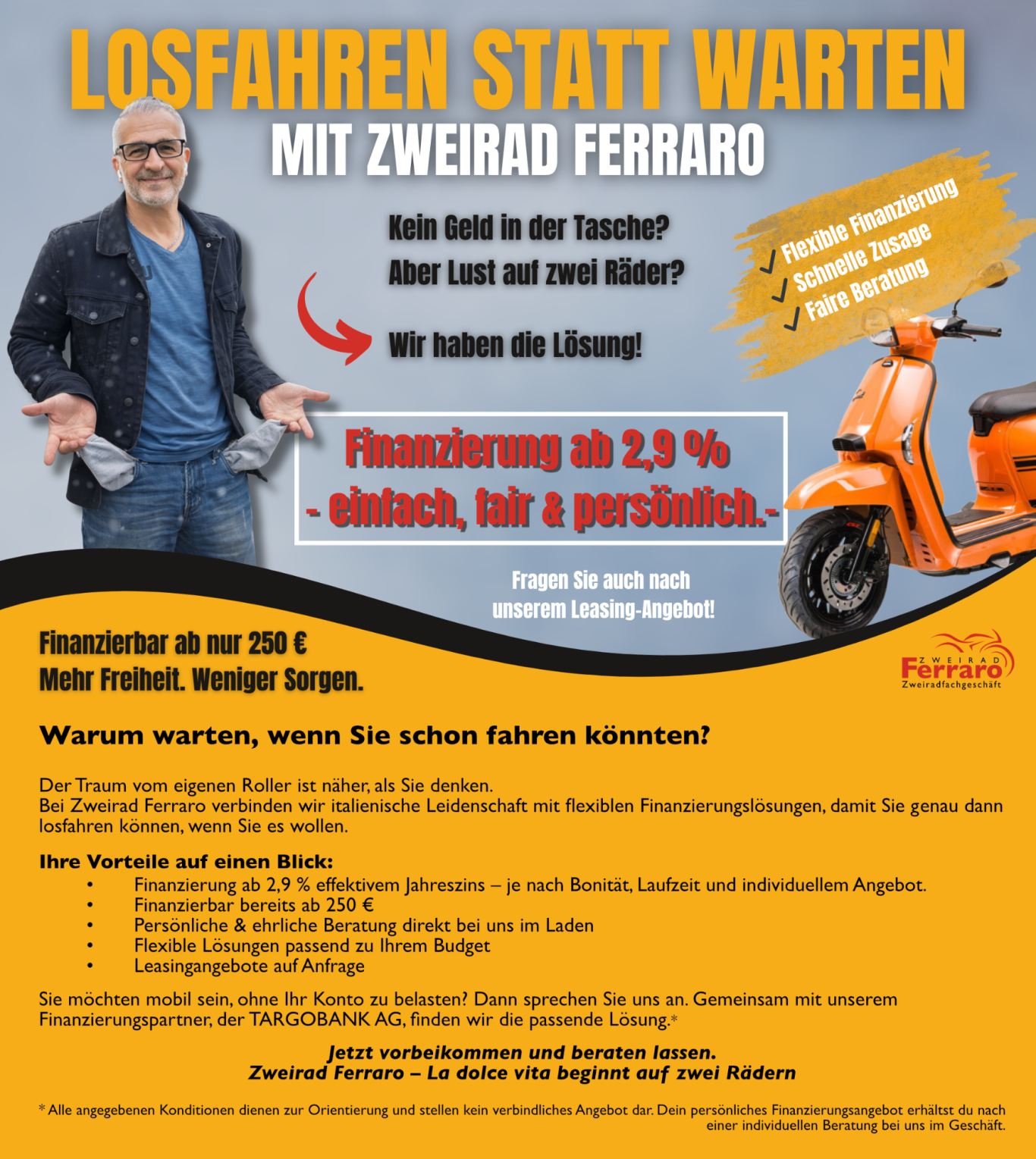 Zweirad Ferraro Saarland Finanzierung